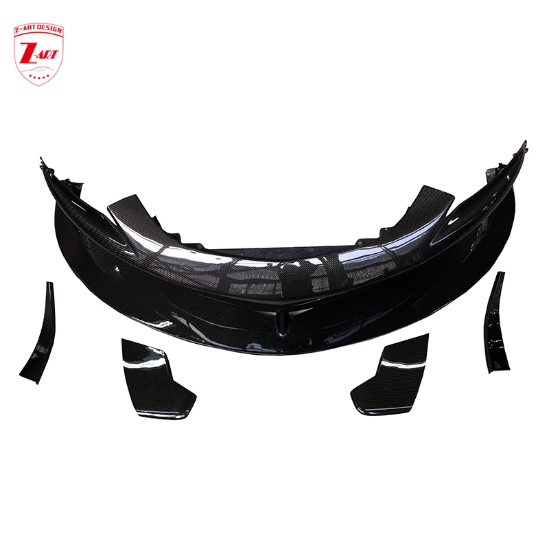 Z-ART GT 4 Carbon Fiber Front Bumper for Mclaren 540 570S GT 4 Front Bumper for Mclaren 540 570 Coupe Spyder Facelift Bumper