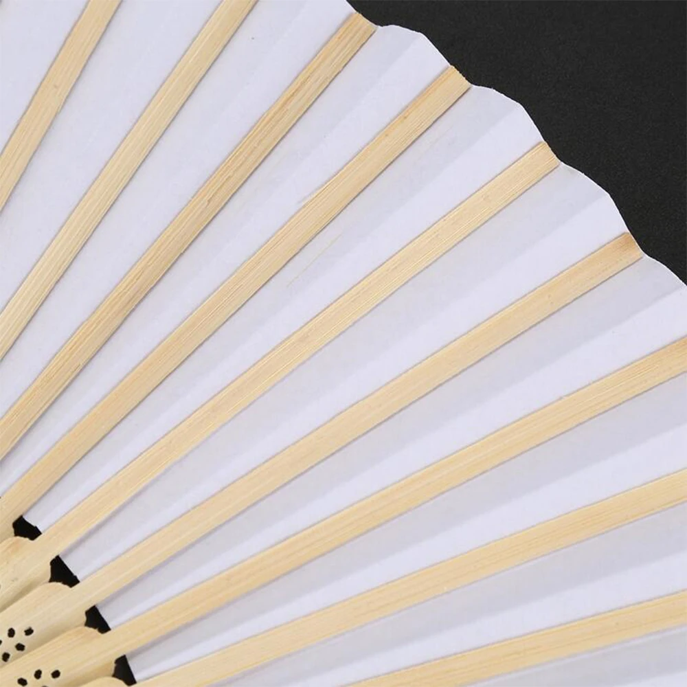 abanicos para boda Abanico de papel plegable pintado a mano, suministros portátiles para fiestas y bodas, decoración de regalo personalizada,