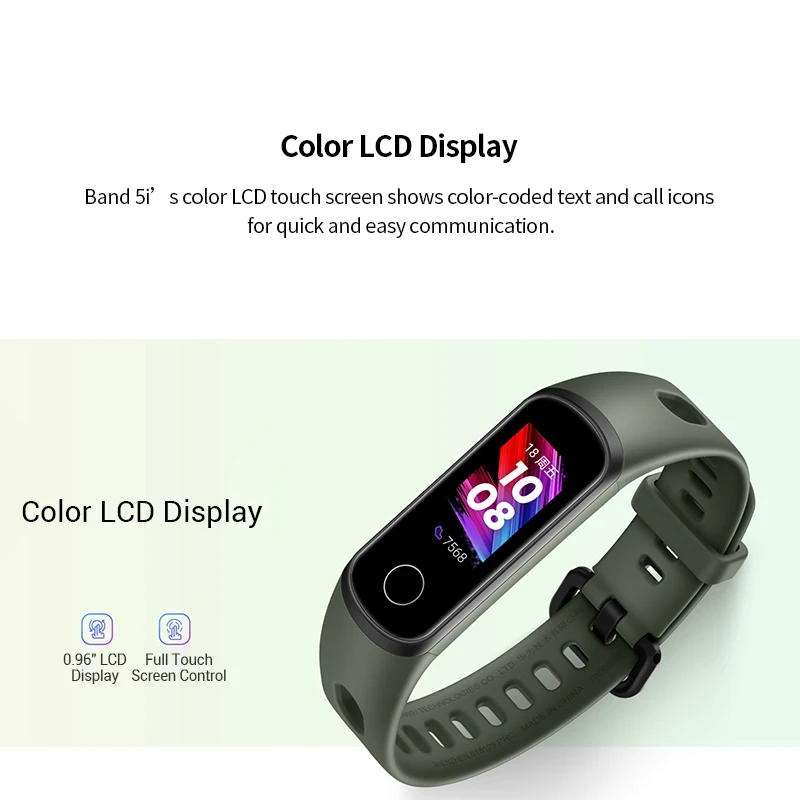 Original Honor Band 5i 0.96 inch Smart Bluetooth Bracelet 5ATM Waterproof Sports Smartwatch Blood Oxygen Tracker sports Running