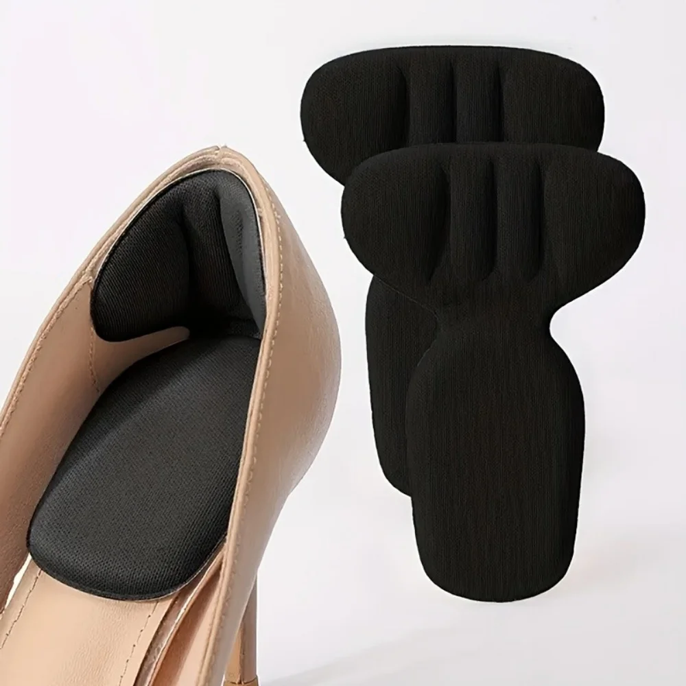 Double-Layer Thick T-Shaped Foam Heel Pad And Heel Cup - Soft, Breathable, Non-Slip, Durable, Comfortable To Wear In High Heels