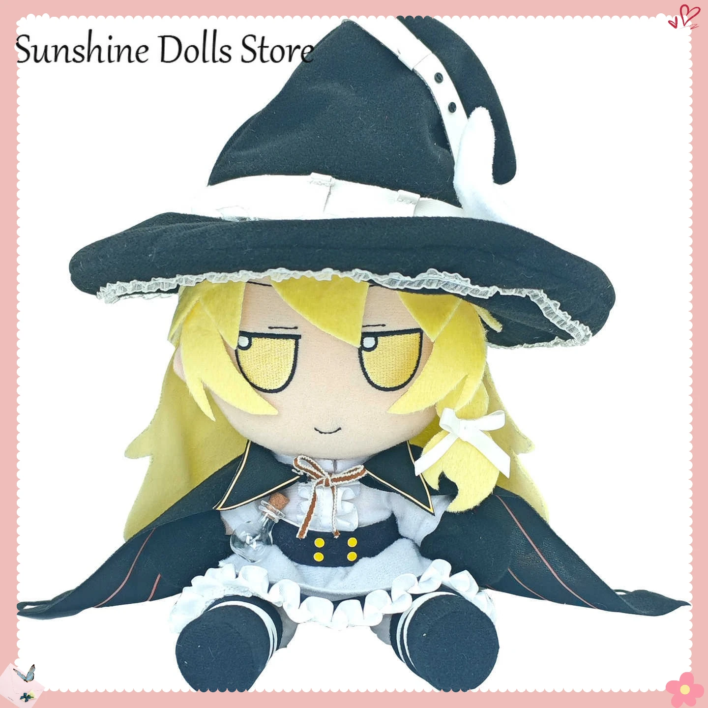 

Аниме Kirisame Marisa Touhou Project Girl, милая серия Fumo, сидящая плюшевая кукла, подушка, косплей, мультяшная кавайная плюшевая игрушка, рождественские подарки