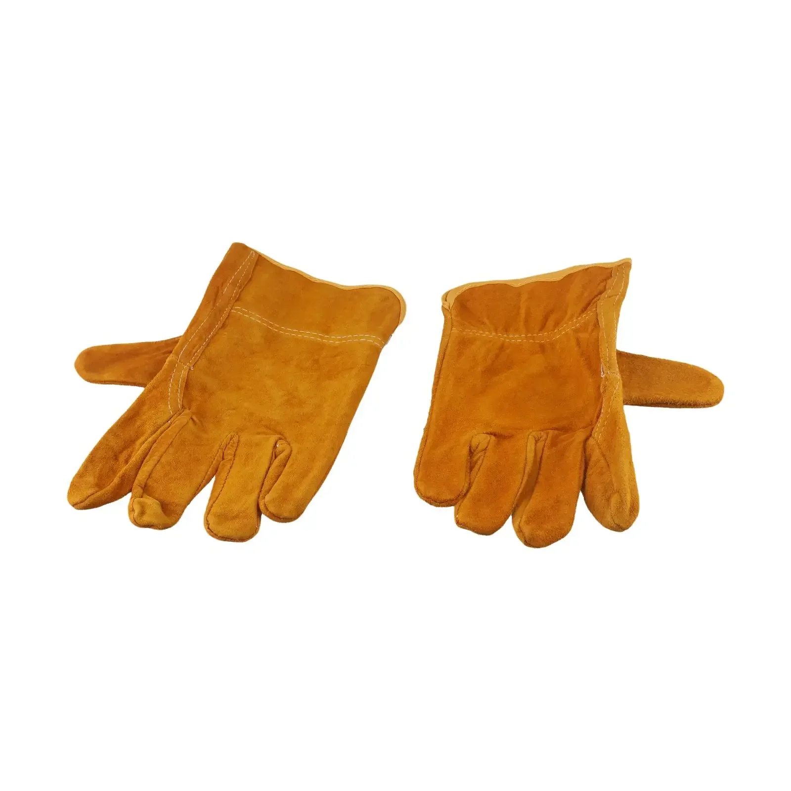 Guantes de soldadura de piel de vaca para trabajo de automóvil, resistentes a las llamas, totalmente forrados, guantes protectores de piel de vaca de alta calidad