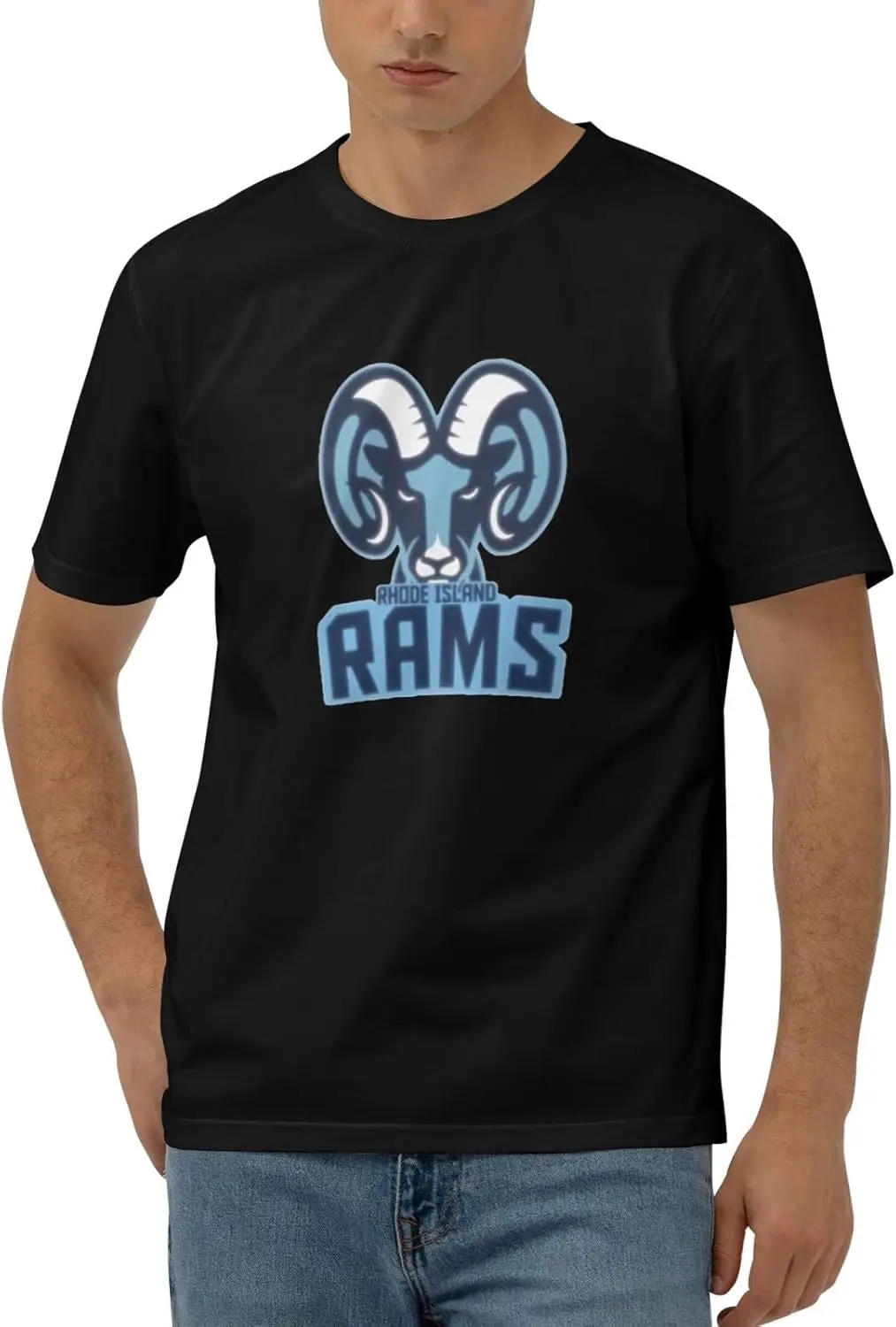 Uri University of Rhode Island Rams Men's 170g Combed Cotton Short Sleeve T-Shirt