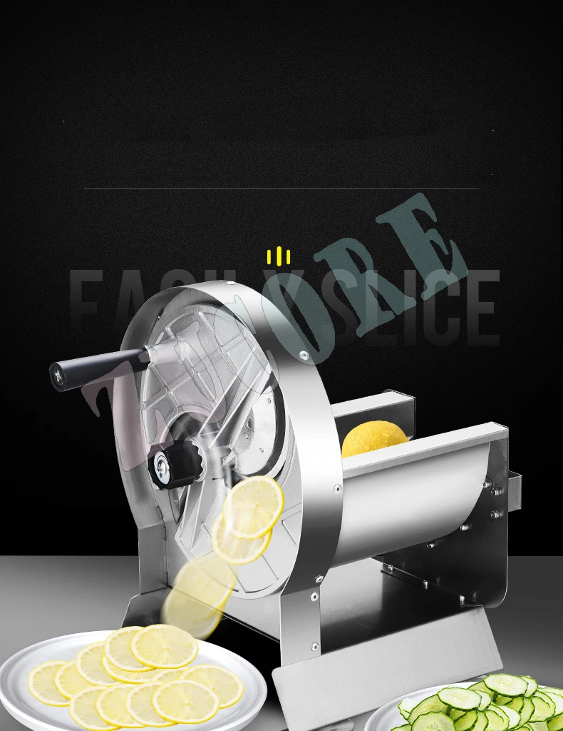 Cortadora Manual de patatas, máquina ultrafina para patatas fritas, cortadora de verduras, frutas, limón, naranja, para uso comercial y doméstico