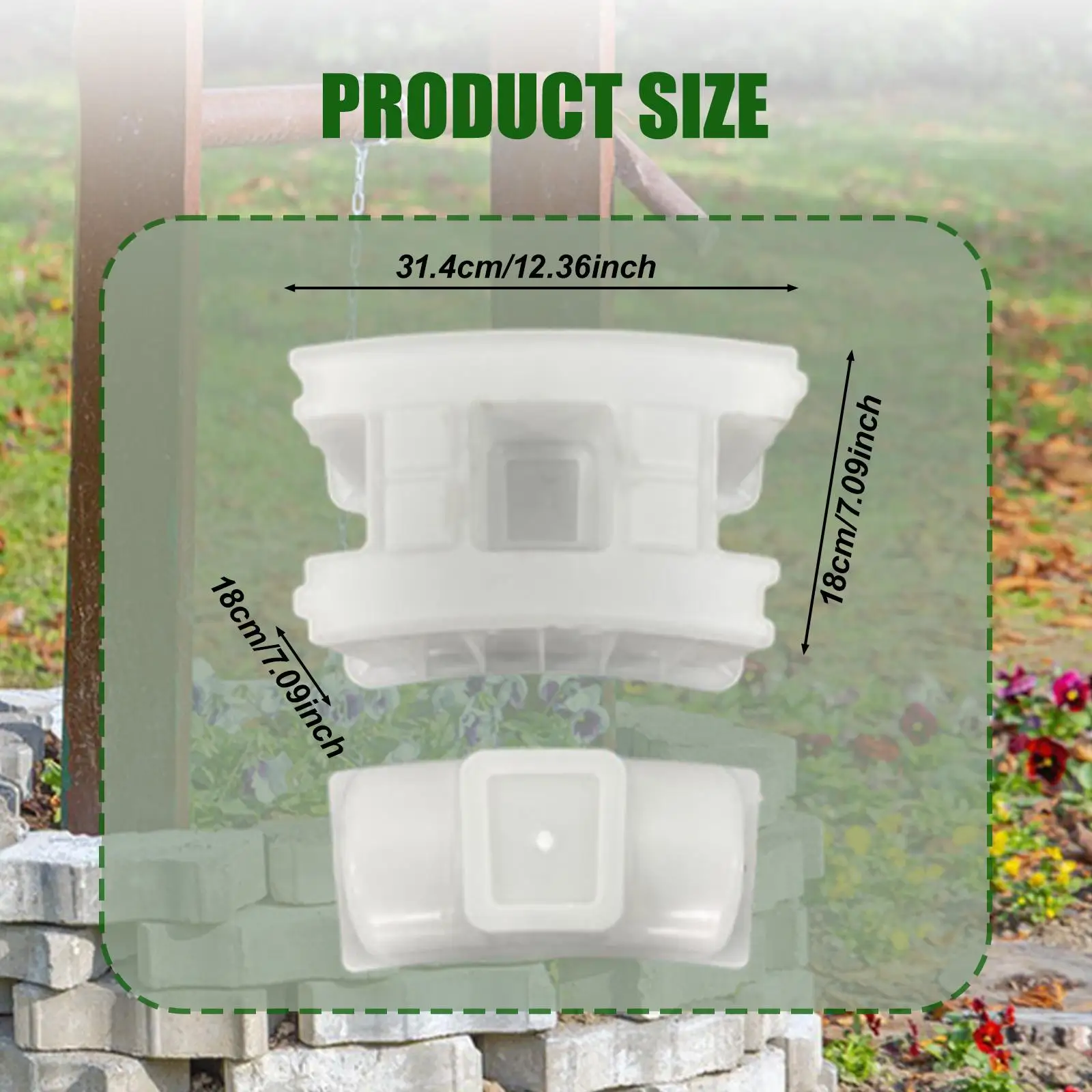 Simulated DIY Well Mould Ground Circular Concrete Block Brick Maker Plastic Form for Courtyard and Sewer System