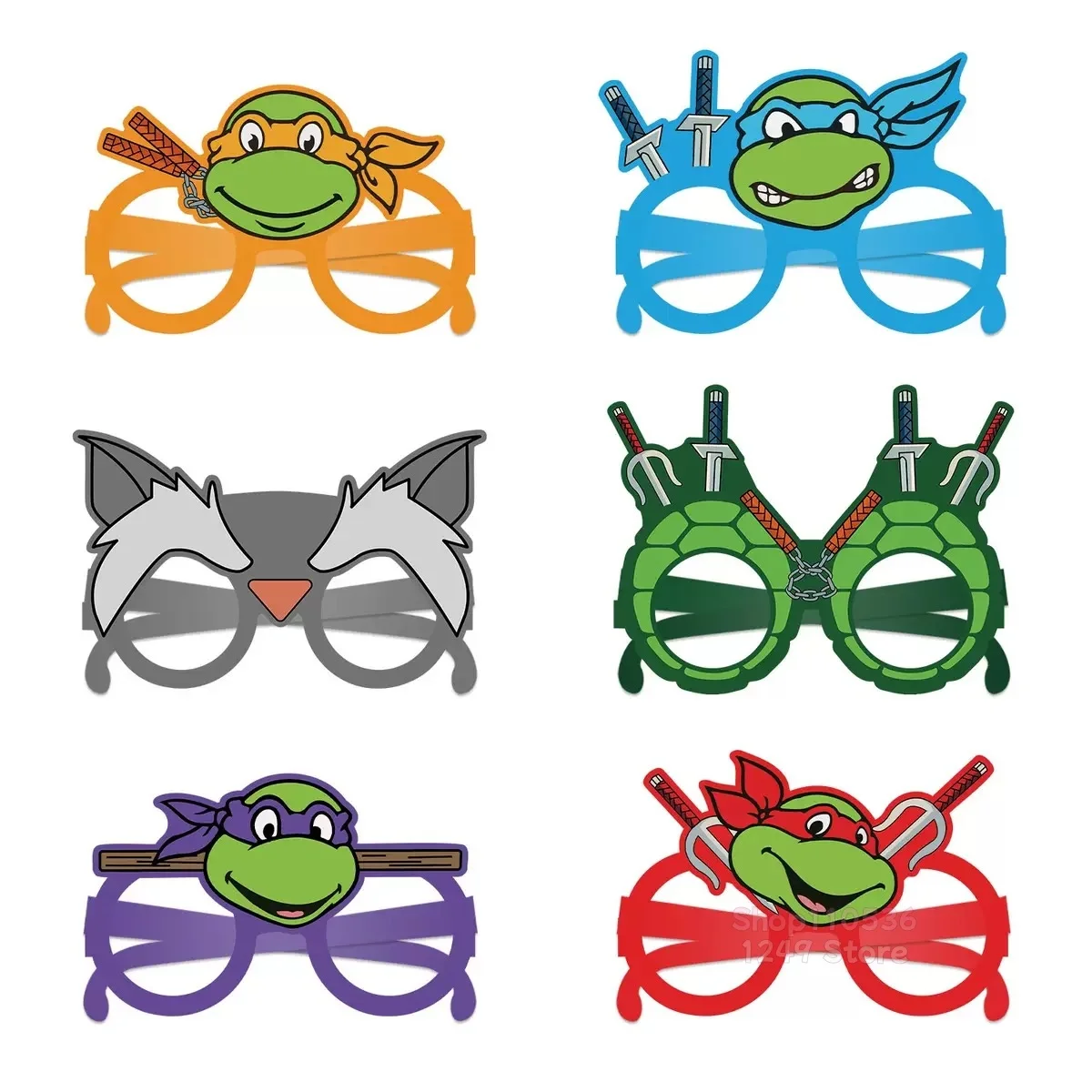 Cartoon Turtles Party Favor Supplies Ninjaes Balloon Figures Fashion Bracelets Stickers Kids Birthday Party Bag Gift Decorations image 6