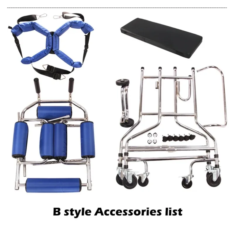 Adult Walker Walking Aid For The Elderly Stroke Hemiplegia Rehabilitation Training Equipment Assisted Walking Stand Eight Wheels