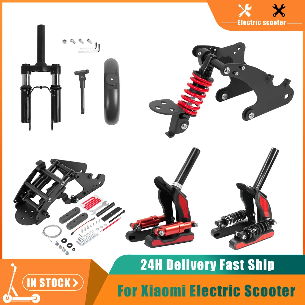 Modifited Front Suspension Fork Rear Shock Absorption Part For Xiaomi M365 1S Pro Pro 2 Electric Scooter Front Suspension Kit