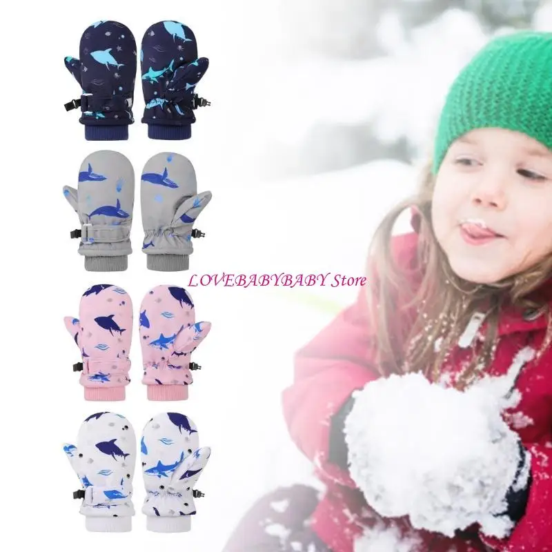 Bild 6: Thermische Schnitthandschuhe Kid Ski Handschuhe spritzsicherer Fäustlinge winddichte Kinder Winter warmes Schnee Handschuhe 4xBC