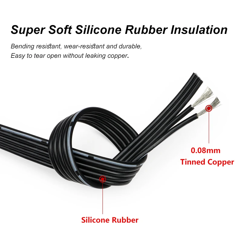 Super Soft Silicone Wire 2P 4P 5P 6P 8P 10P 14P Multi-core Parallel 30 28 26 24 22 20AWG High Temperature Resistant Copper Cable