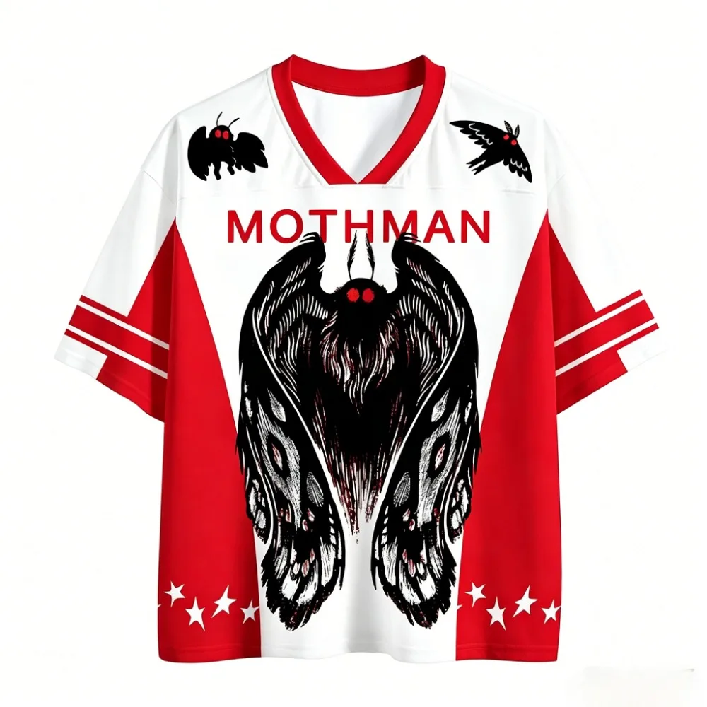 Retro Mothman Mysterious Creature 3DPrint Sports Breatha Quick-dry MenwomenTshirt Outdoor Leisure Fashiona Parent-child Clothing