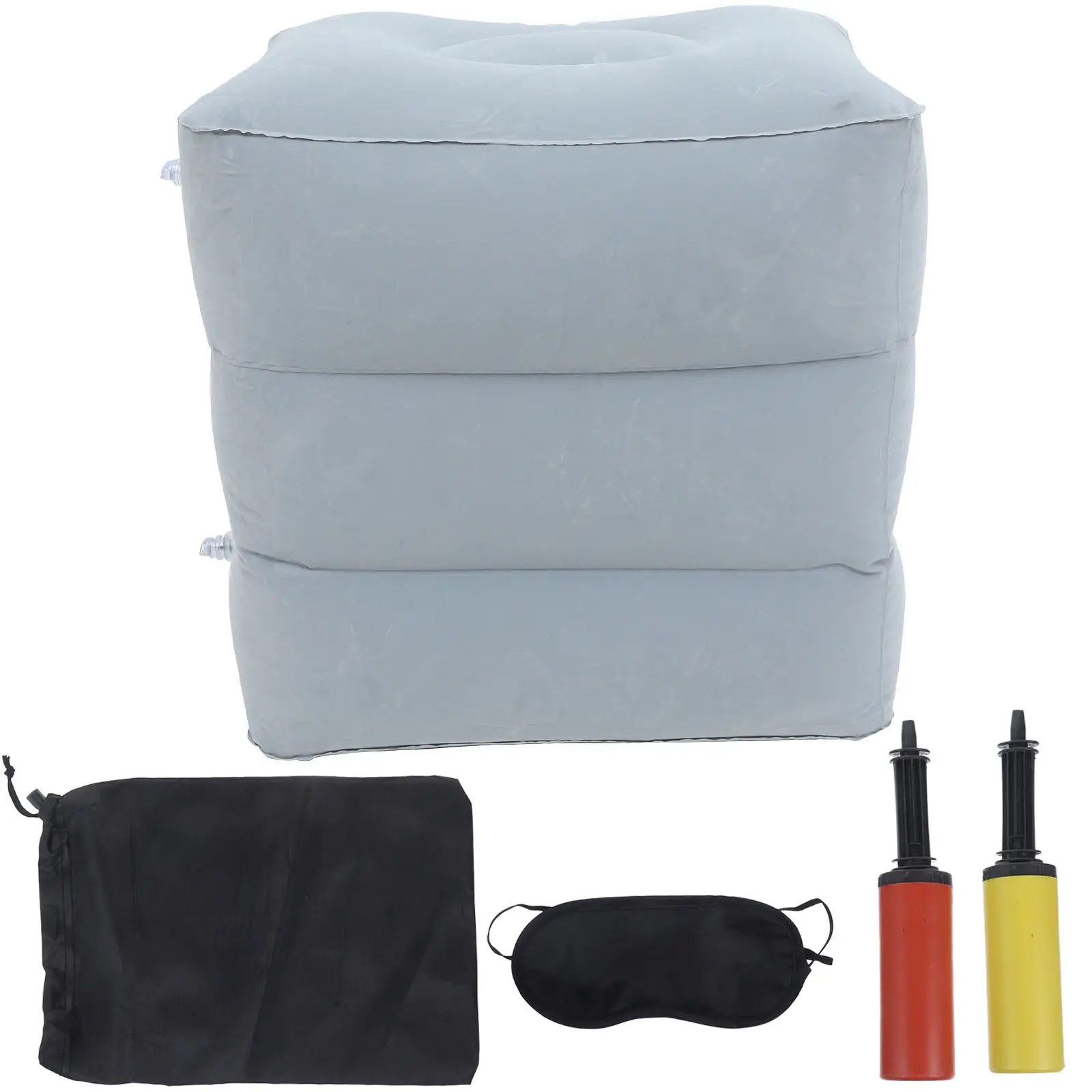 1Set Inflatable Foot Rest Pillow for Airplane Train Travel Leg Elevation Support Portable Compact Travel Accessories Airplane