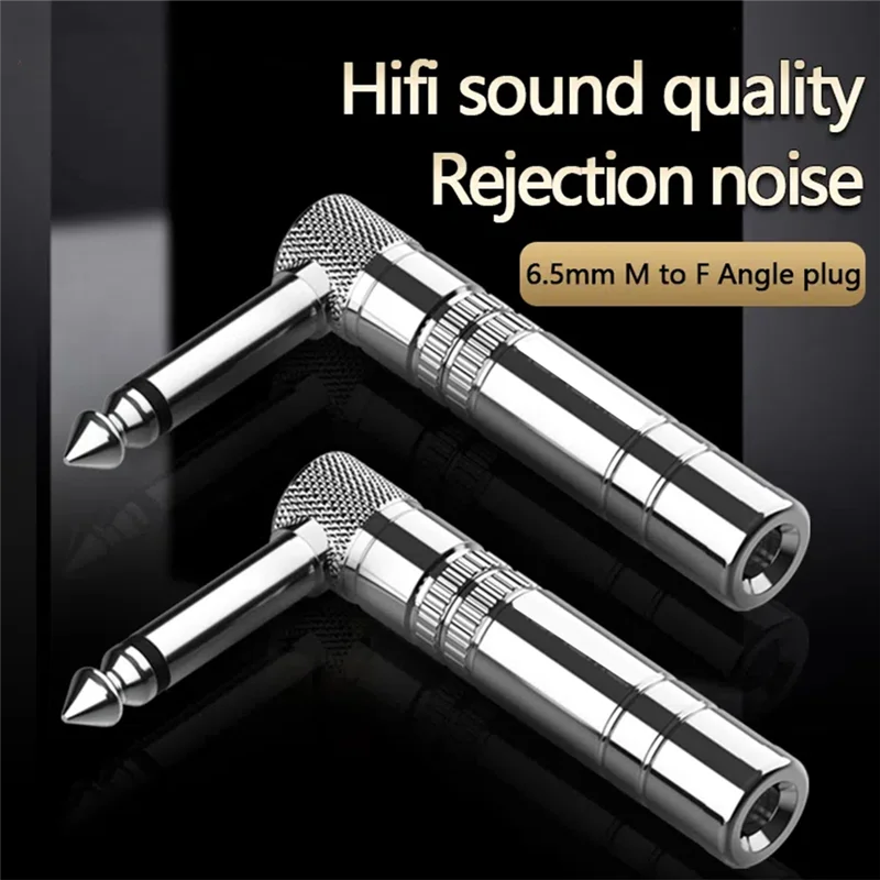 L53A-6.5 مستقيم بيند مستقيم التوصيل 6.35 ذكر Tofemale الكوع آلة موسيقية الوصول محول القابس