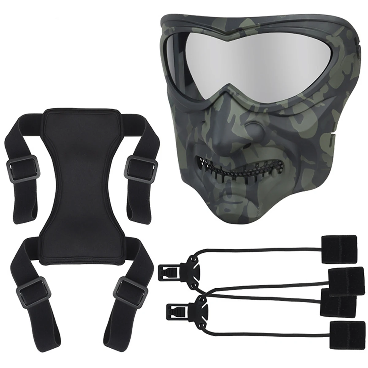 Cyberpunk Full Face Mask Airsoft Paintball Tactical Mask Halloween Queue Props Suitable For Hunting Movie And TV Props Etc