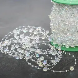 Perle artificiali lenza perle squisita catena di perline irregolari multiuso 30M perle String decorazione della festa nuziale