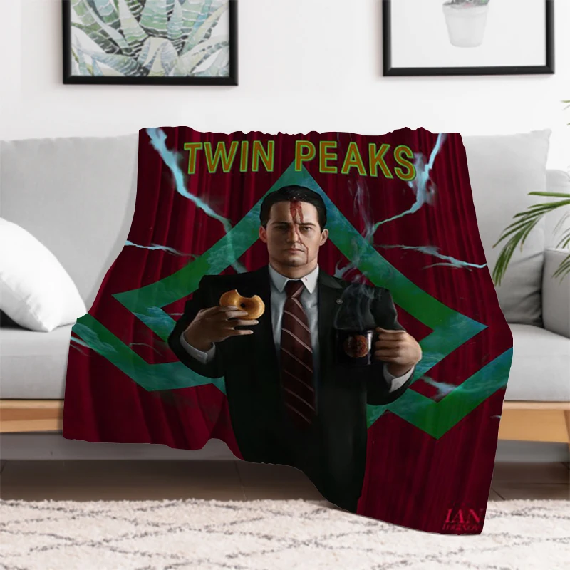 

Thick and Warm Fleece Blanket Twin Peaks TV Series Shows Classic Movie Anime Sofa Blankets & Throws Microfiber Bedding Knee Nap