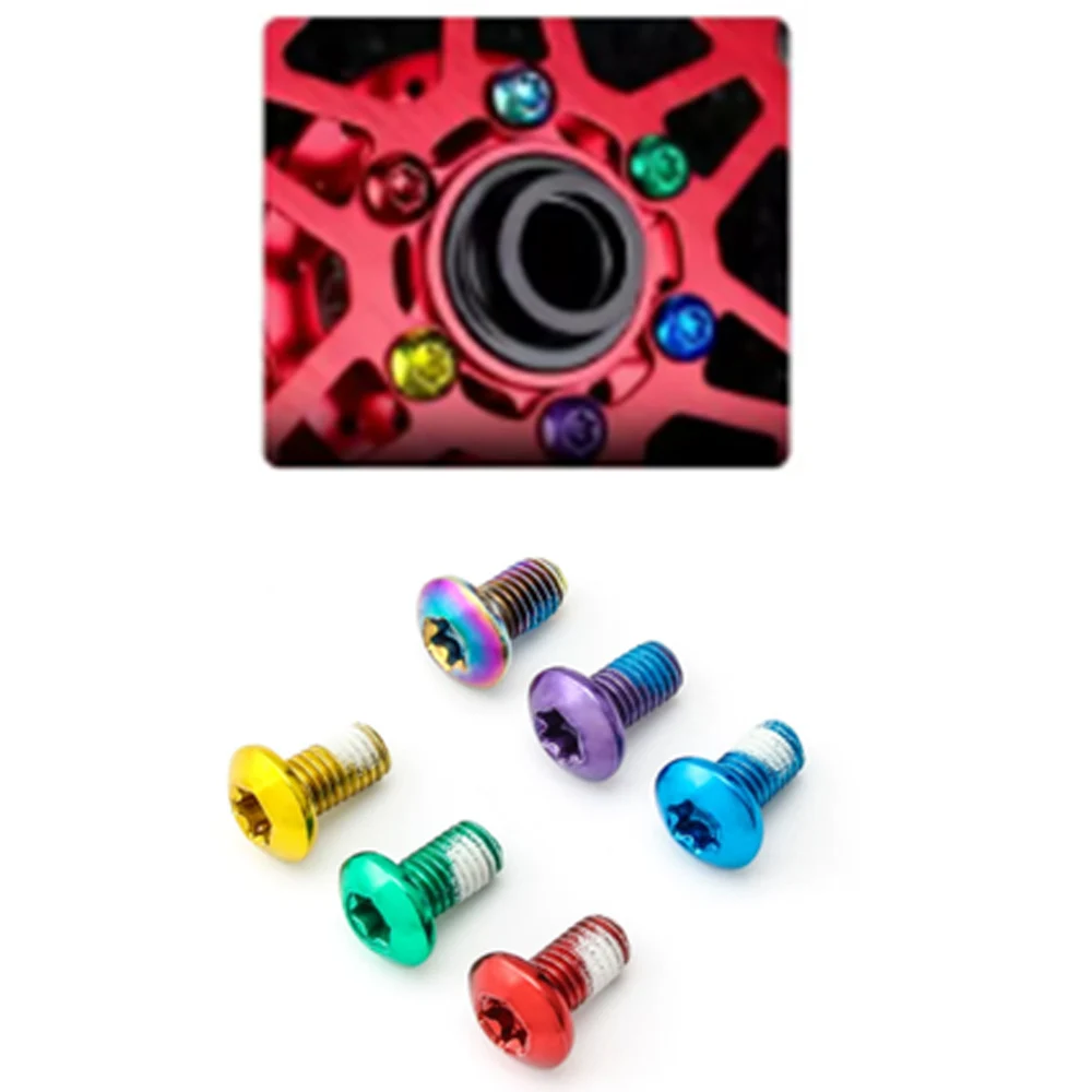 

12 pieces of bicycle disc screws, plum blossom disc brake disc fasteners, M5x9mm stainless steel brake accessories, MTB parts