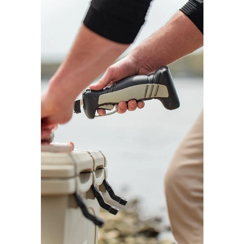 

newTrigger Lock, Rechargeable Battery Cordless Electric Fillet Knife with 8in Fully Serrated Stainless-Steel Blade