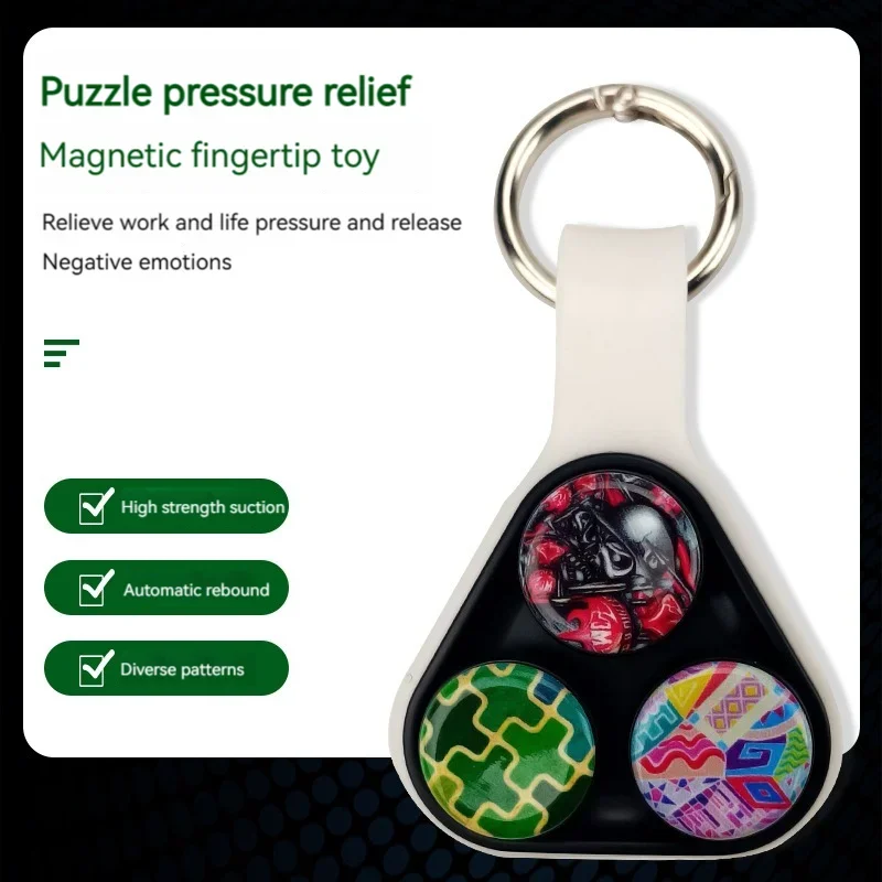 Nouvelle série de Spinner à main, jouet magnétique élastique, décompression colorée, Fidget Spinner, jouets pour adultes et enfants, cadeaux de noël