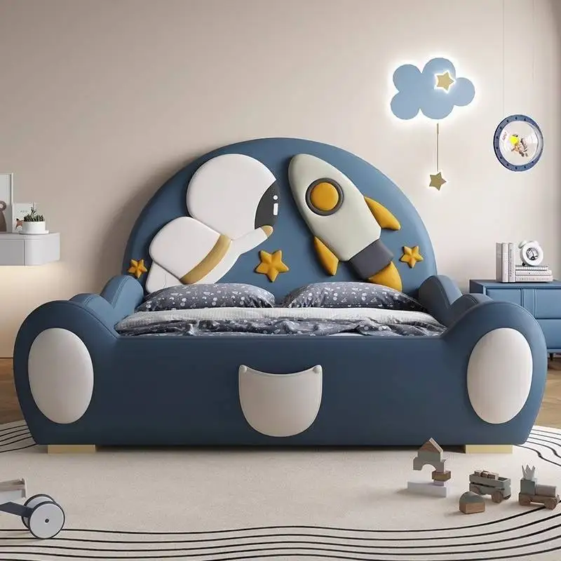 Günstige Aufbewahrungs-Kinderbetten, einfache Luxus-Sicherheits-Kinderbetten aus Holz, individuelles Design, modern, beleuchtet, Pour Enfants, Möbel für Zuhause