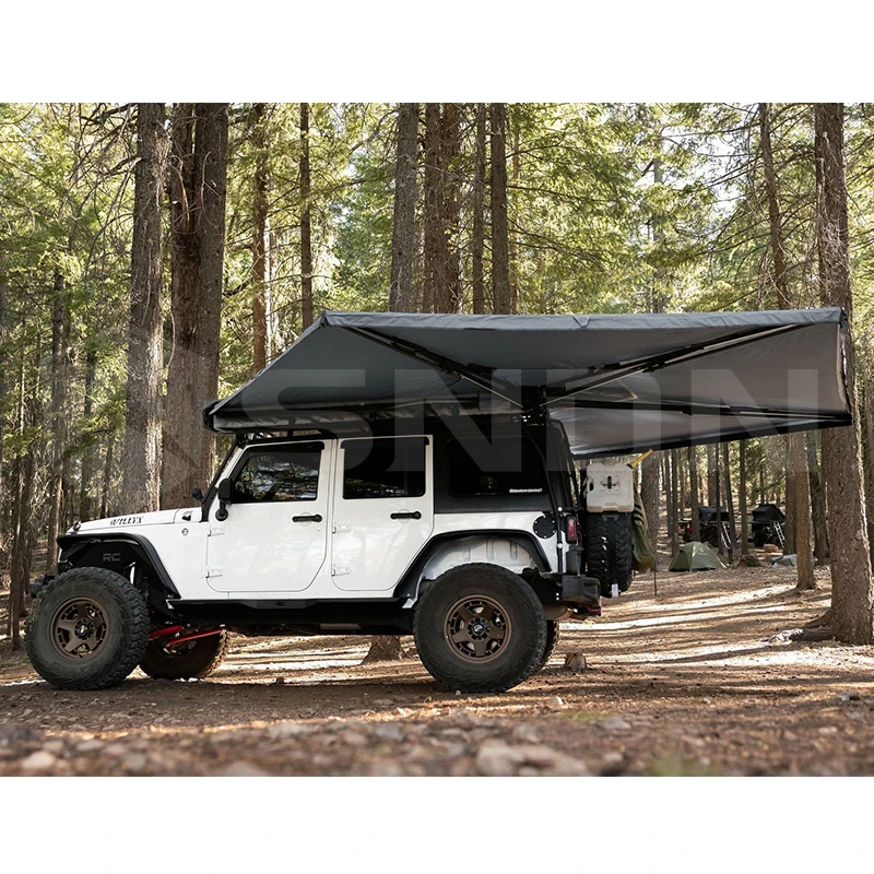 

270 Degree Car Awning Oxford Fabric Outdoor Camping Tent with Durable Aluminum Pole for Adventures 2M