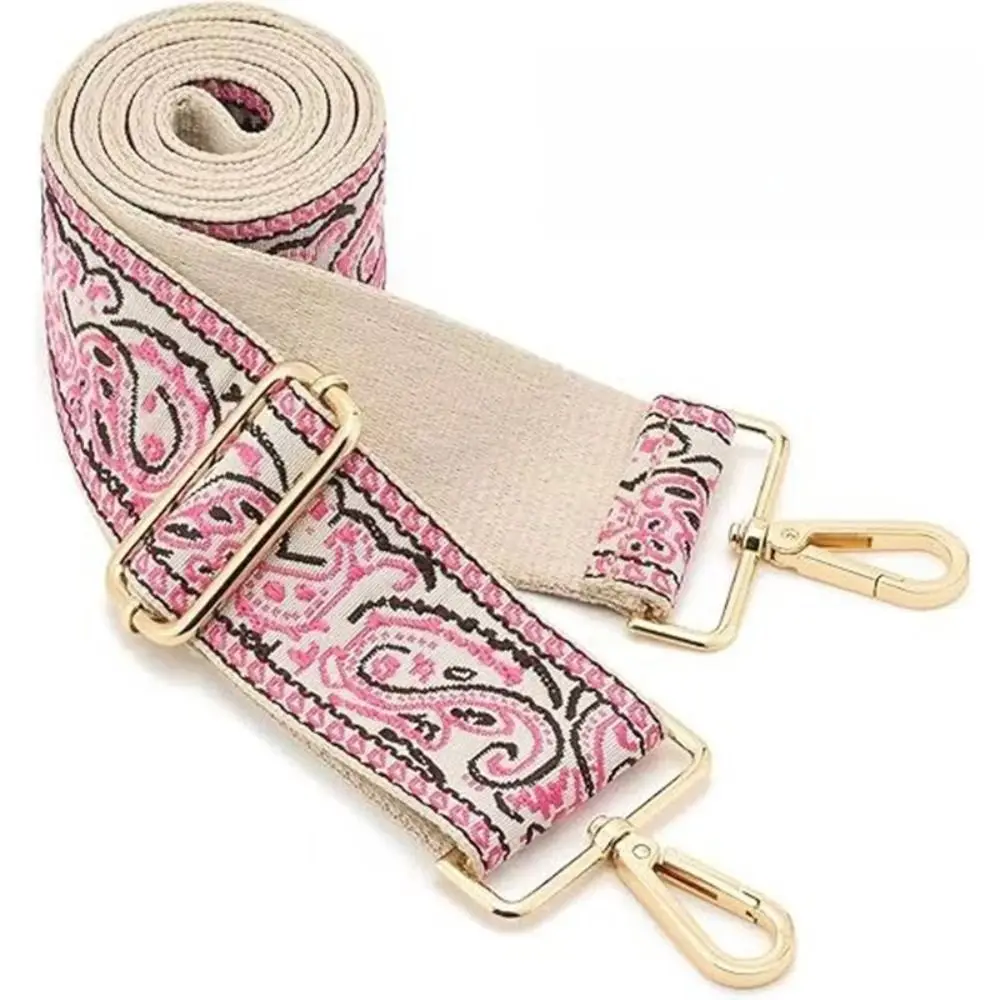 Bohemian Style Bag Straps Polyester 5cm Width Crossbody Strap Pink Black Blue Up to 120cm Wide Shoulder Strap Bag Accessories