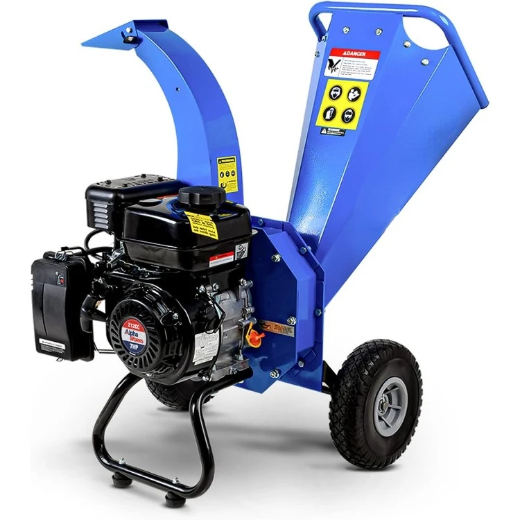 

Mini Wood Chipper Shredder Mulcher Heavy Duty 7HP Compact Design 3" Inch Max Capacity