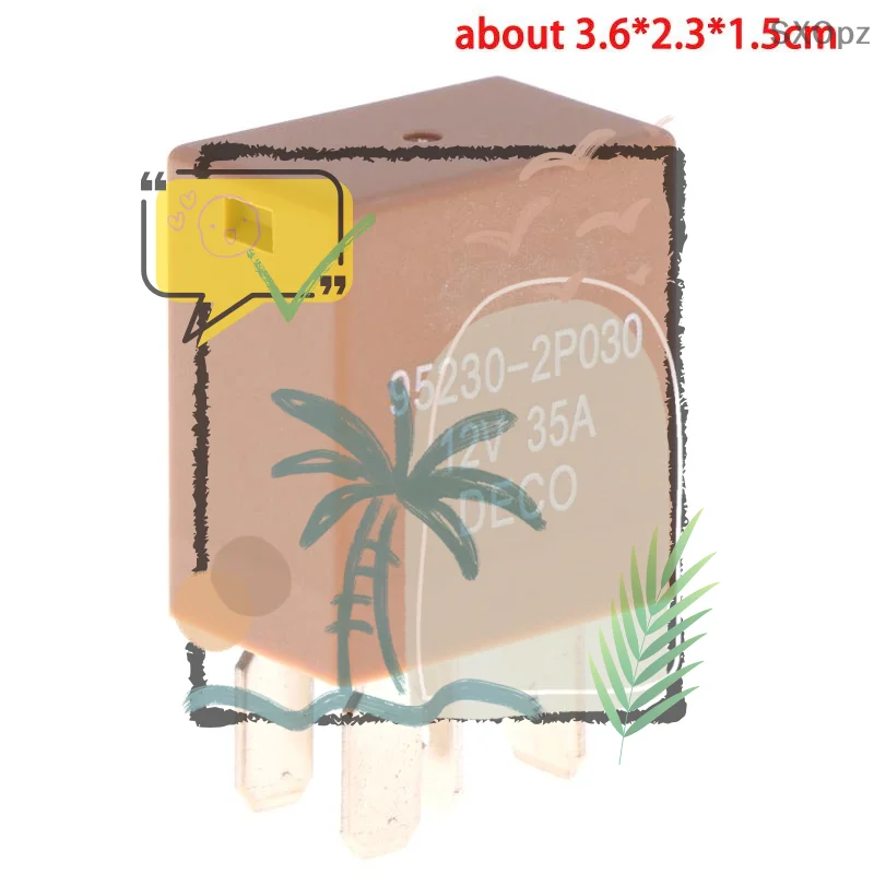 12V 35A Automotive Relay 95230-2P030 4Pin, Stable Conductivity for Vehicle Electrical Repair