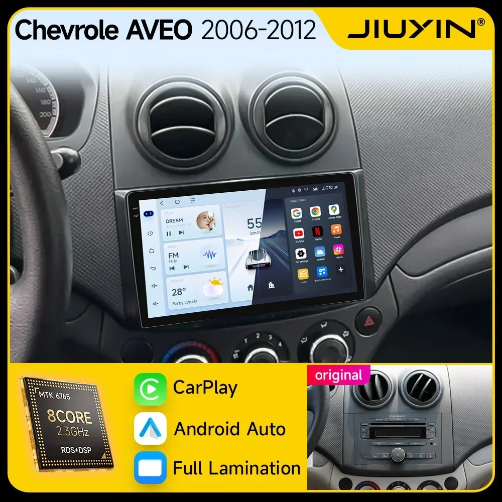 JIUYIN Android Car Radio For Chevrolet Aveo T250 2006 - 2012 Nexia 1 2020 - 2022 Multimidia Video Player Auto CarPlay 4G WIFI