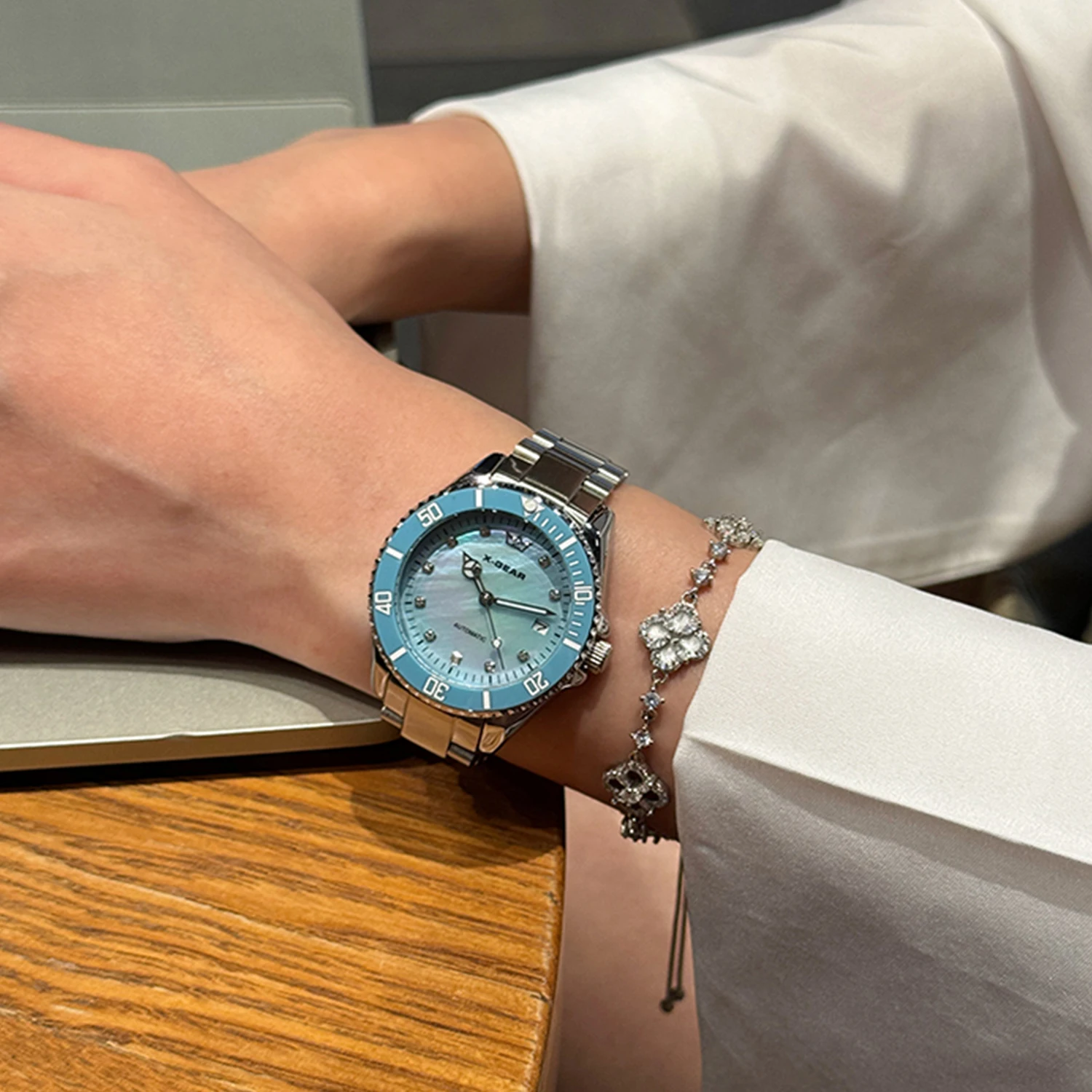 ساعة X-GEAR النسائية ذات الطلب الكبير الميكانيكية، ساعة رياضية ترفيهية للأعمال