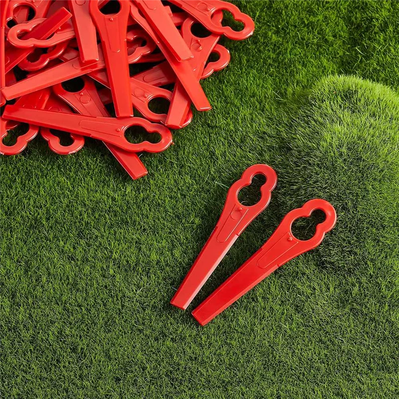 KYCOR-Replacement Plastic Lawn Mower Blades 80Pcs Blade Height 10X5mm For Garden Trimmer Accessories