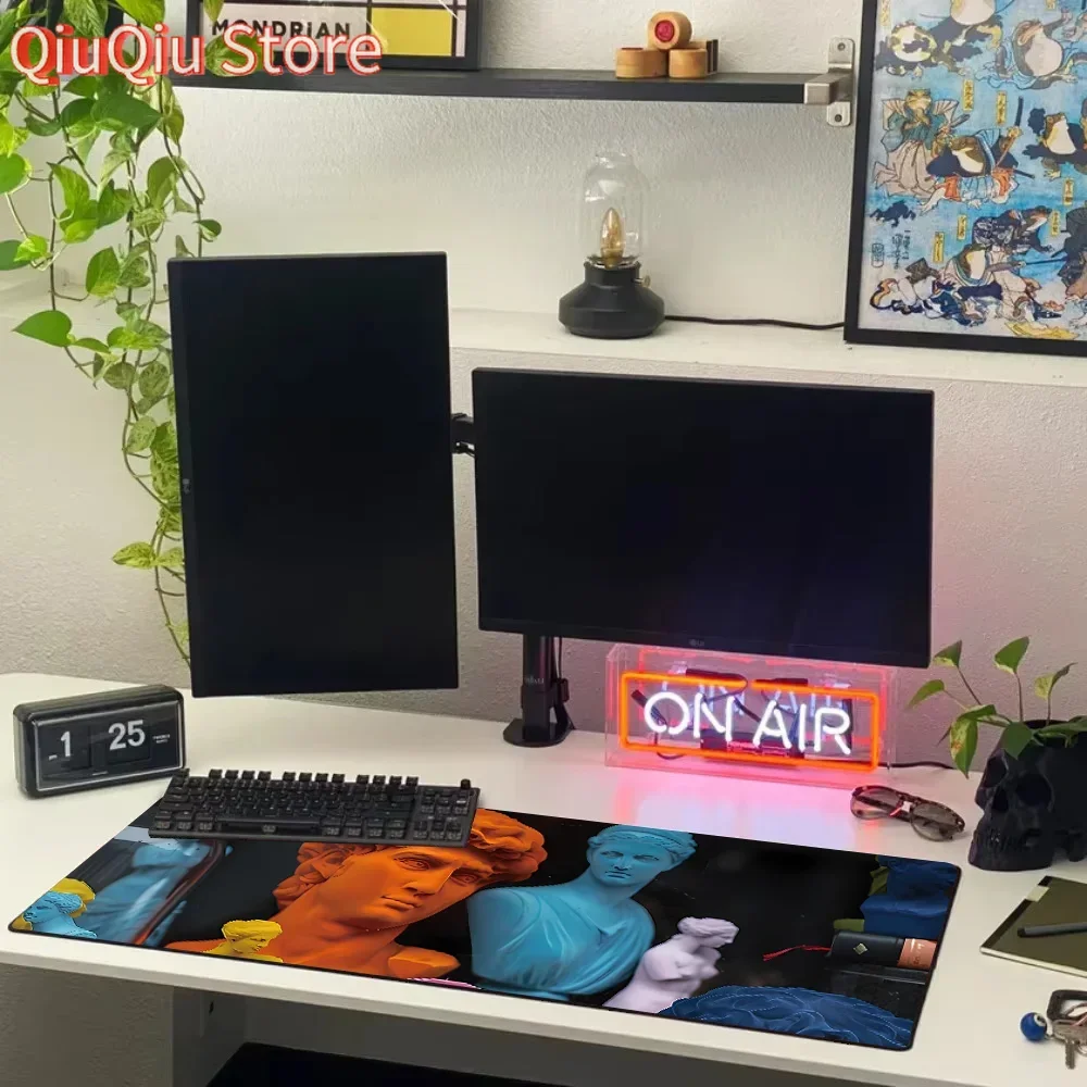 Schöne ästhetische Gipskopf Mauspads Notebook Computer Desktop Pad rutschfeste große Schreibtischmatten Computerzubehör