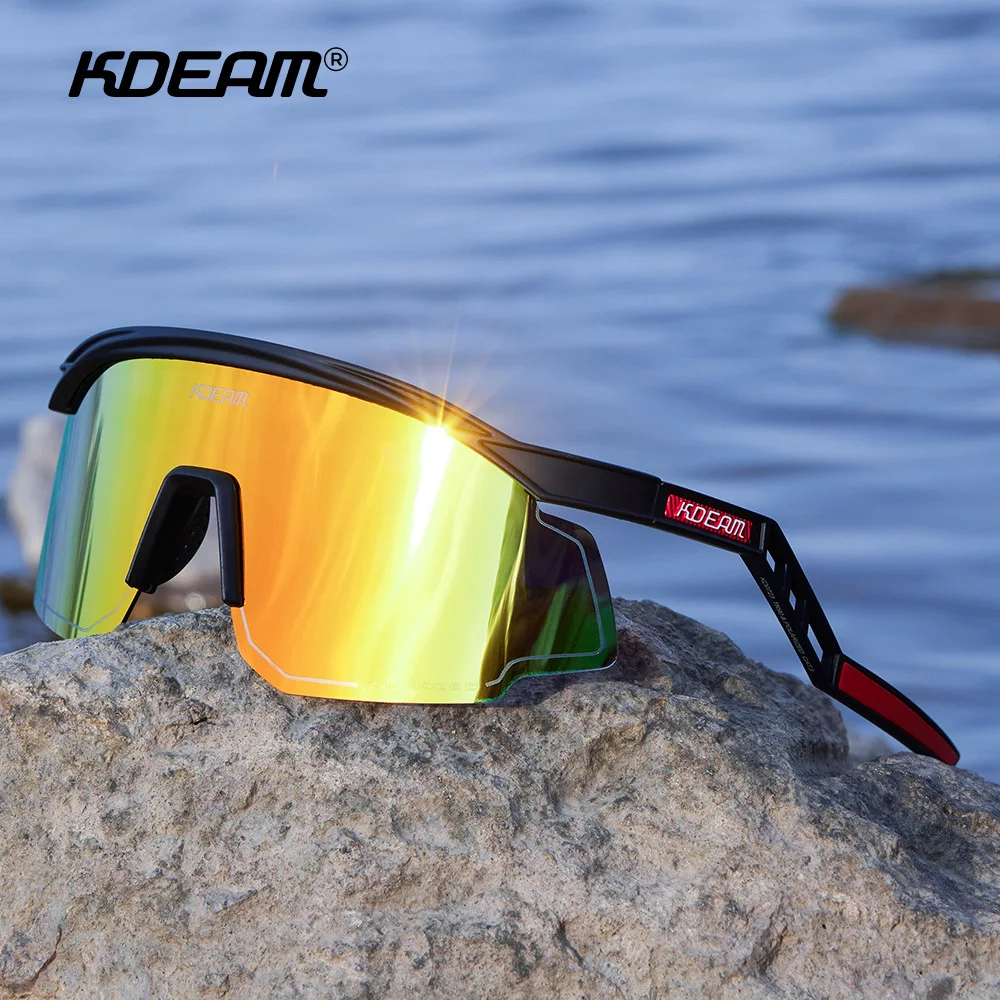 

2024 KDEAM New TR90 Polarized Riding Sunglasses for Men Women Ultra Light UV400 Outdoor Sports Fishing Hiking Windproof Glasses