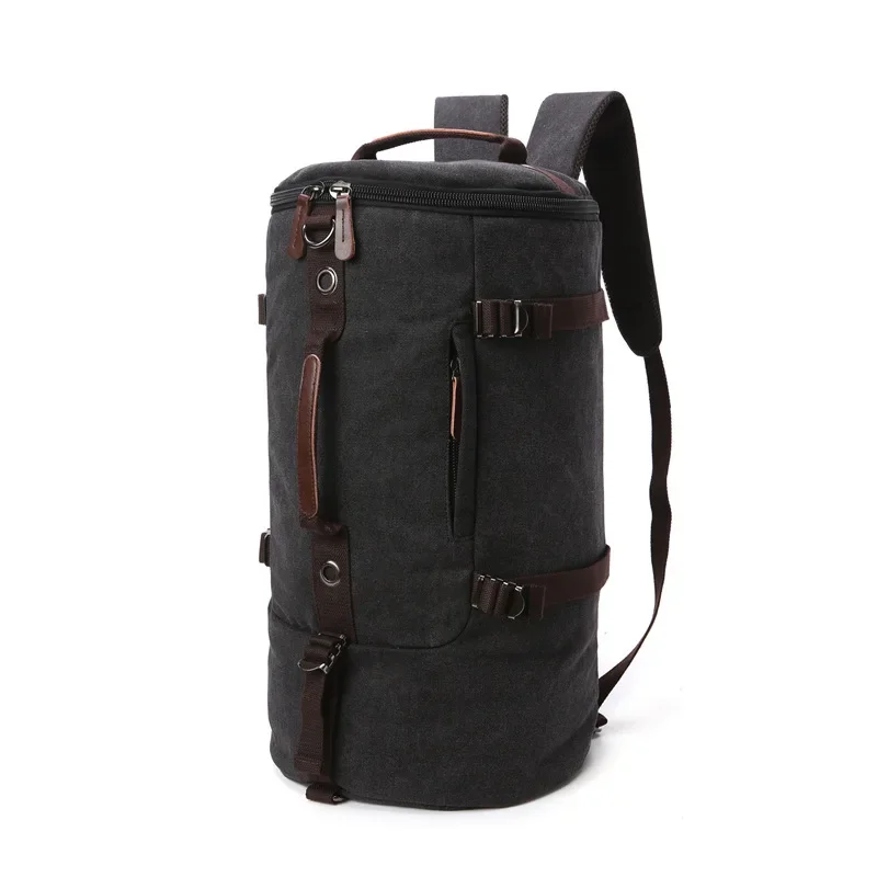 Fashion Large Man Travel Bag Mountaineering Backpack Male Luggage Canvas Bucket Shoulder Army Bags For Boys Men Backpacks