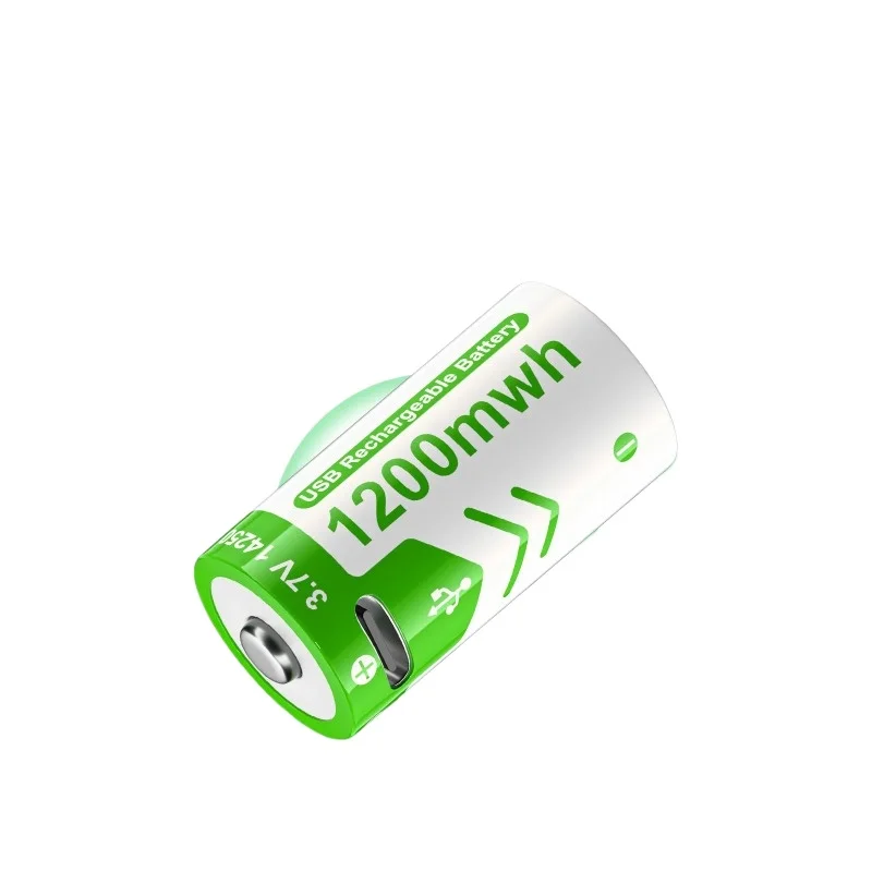 4 ชิ้นสำหรับแบตเตอรี่ลิเธียม 14250 USB ความจุขนาดใหญ่ประเภท-C 3.7V แบตเตอรี่แบบชาร์จไฟได้เครื่องมือวัดอิเล็กทรอนิกส์เครื่องชั่งน้ำหนักแบตเตอรี่