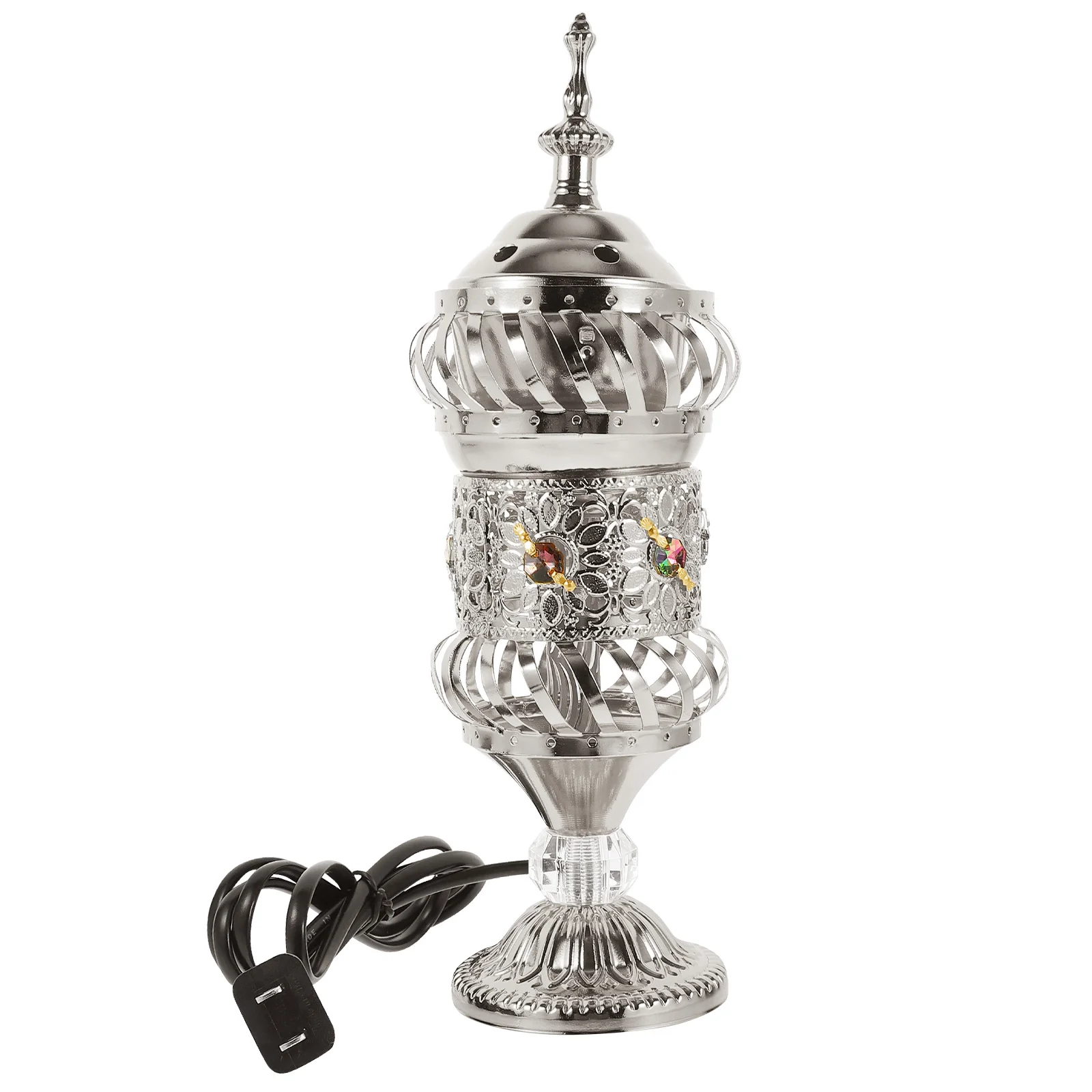 

Metal Incense Burner Middle Eastern Style Electric Aroma Burner For Home Decor Plug In Table Ornament Vintage Censer Holder