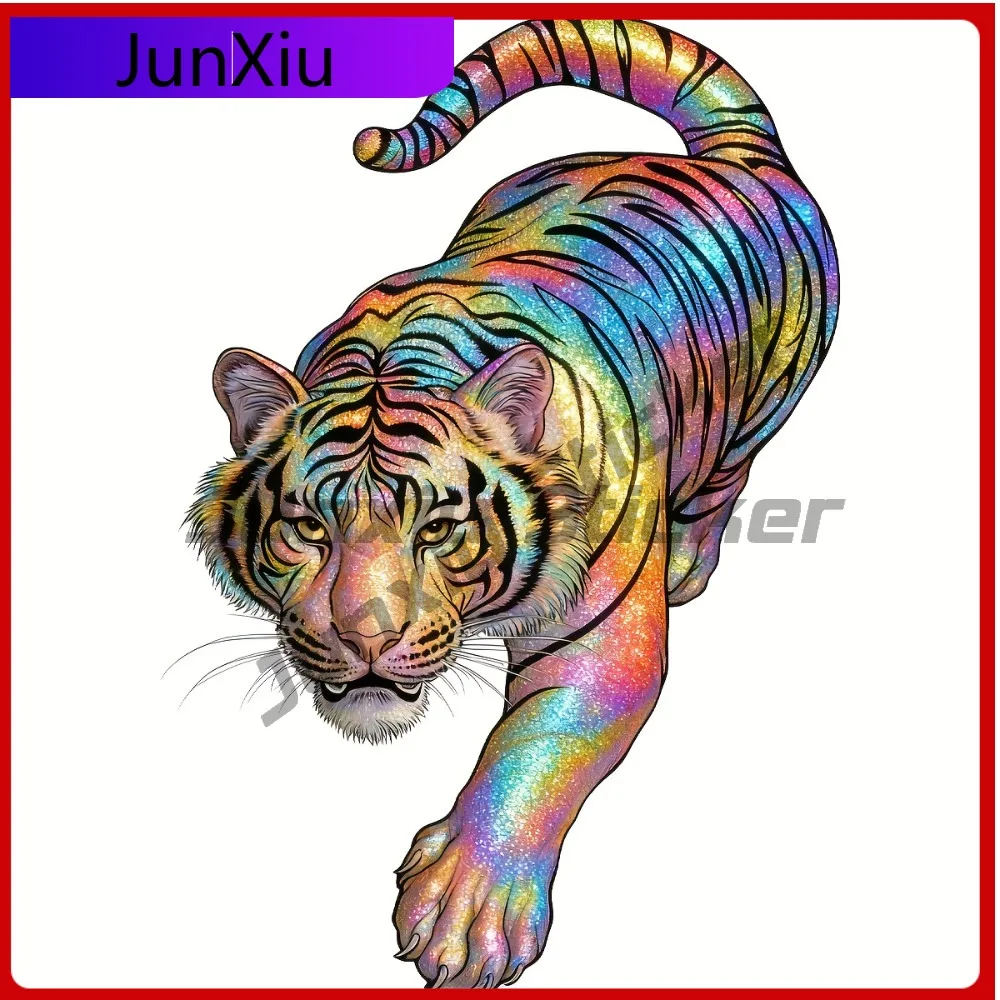 

Colorful Tiger Pattern Sticker for s Trucks Motorcycles Vehicle Scratches Trunks Bum Funn Car Laptop Window Bumper