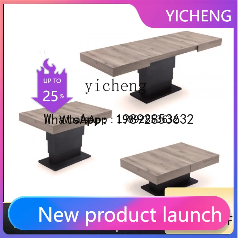 

A2-3 Minimalist Solid Wood Dining Tle Light Luxury Lifting Coee Tle Multifunctional Retractle