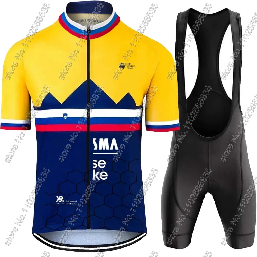 2024 Slovenia cycling Jersey Set  France Tour TDF Short Sleeve Clothing Men Short Sleeve Kits bike Shirt Suit Bicycle Bib Shorts