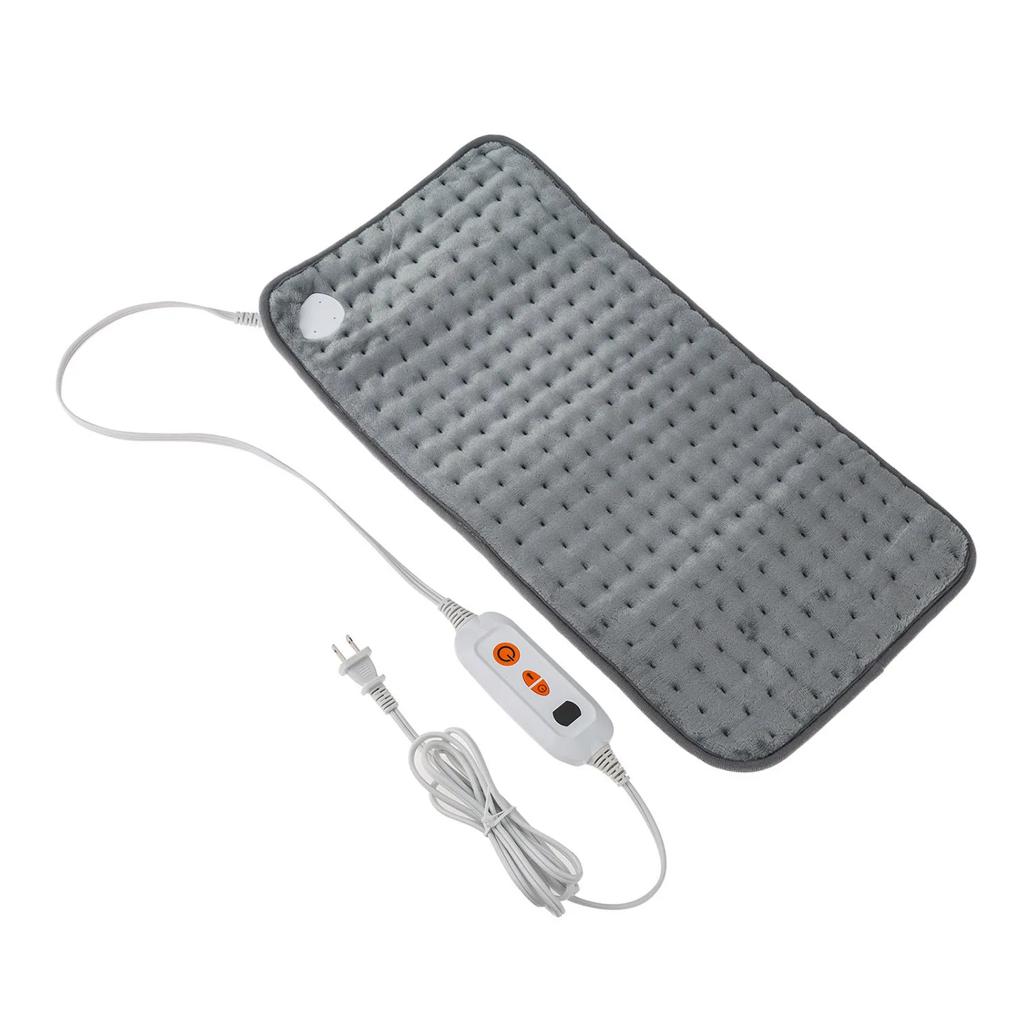 

Electric Heating Pad Grey 30*60cm 100W Flannel Moist Dry Therapy Auto Shut Off Washable 1 Piece with Control Unit User Manual