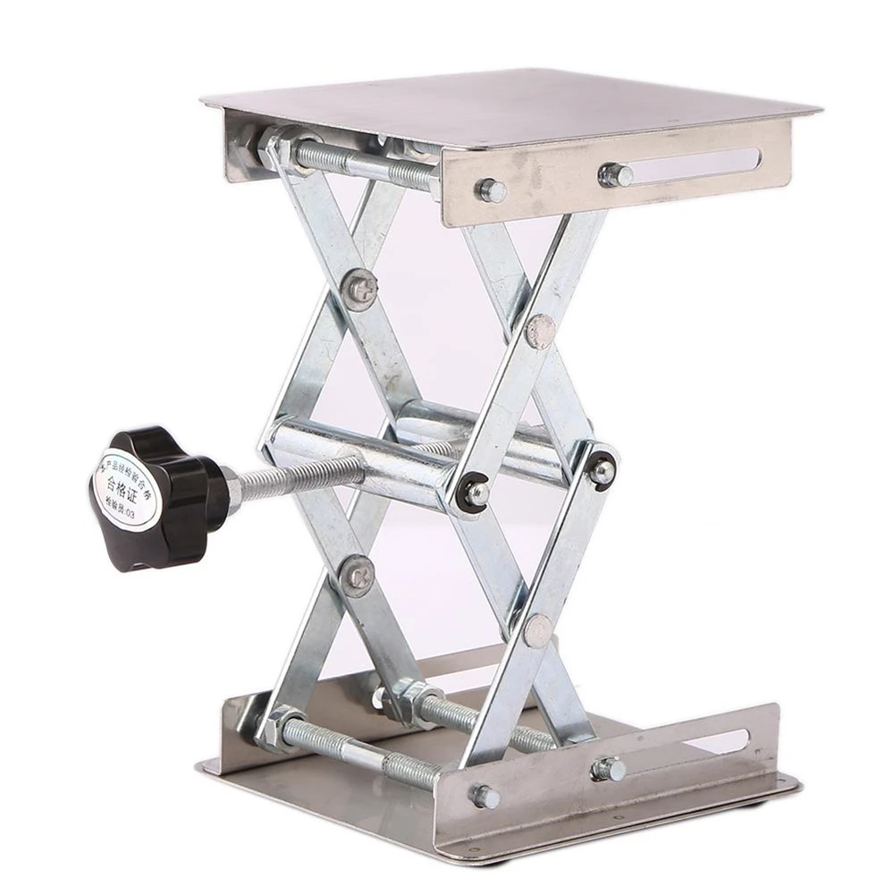 Aluminum Lifter Plate Table 100 Woodworking Machinery Engraving Laboratory Lifting Stand Manual Lift Platform Carpentry Tools