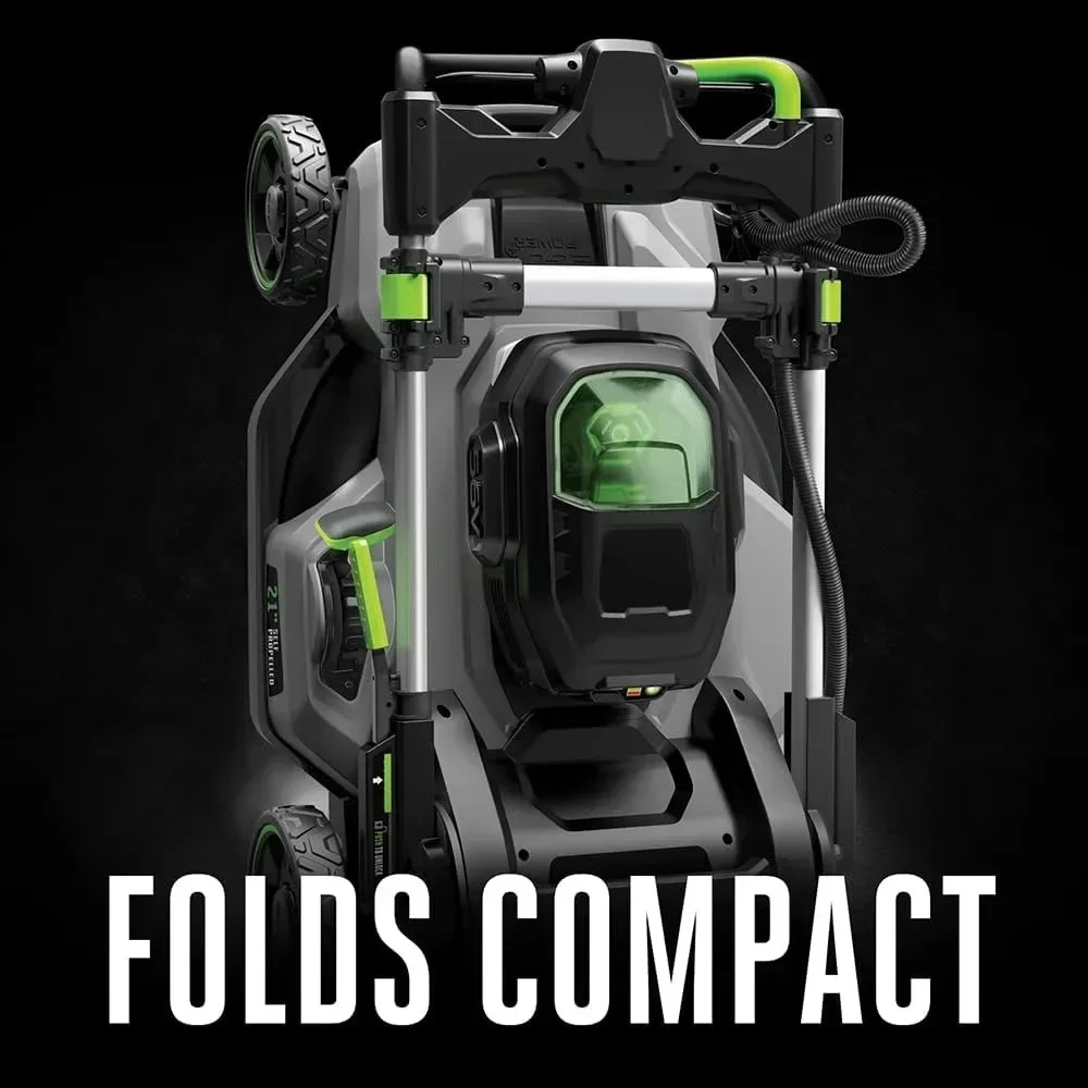 %a LM2101 21 بوصة 56 فولت ليثيوم أيون جزازة العشب اللاسلكية بطارية 5.0Ah وشاحن سريع، جزازة العشب