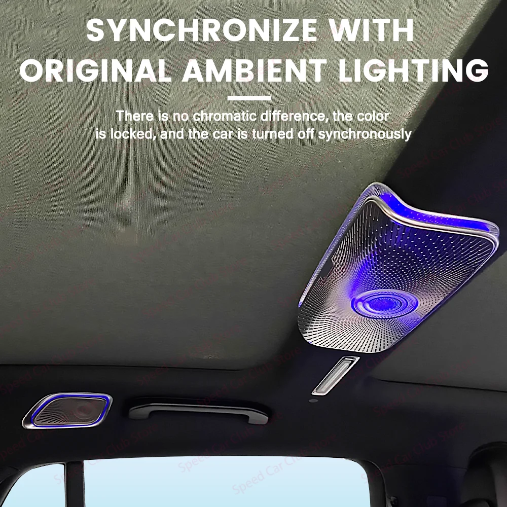 64 Color Roof Speaker Ambient Light for Mercedes Benz New C-Class W206 Car Interior Lighting with Remote Control