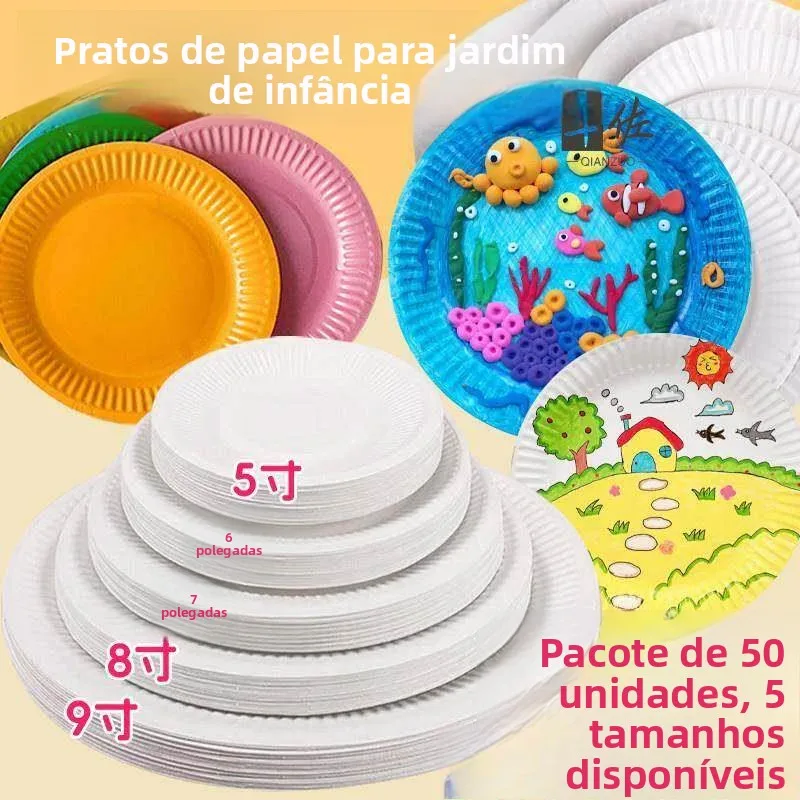 assiettes-en-papier-rondes-jetables-blanches-assiettes-a-gateau-vaisselle-pour-dessin-artistique-pour-la-maternelle-bricolage-ustensiles-de-table-biodegradables-faits-a-la-main