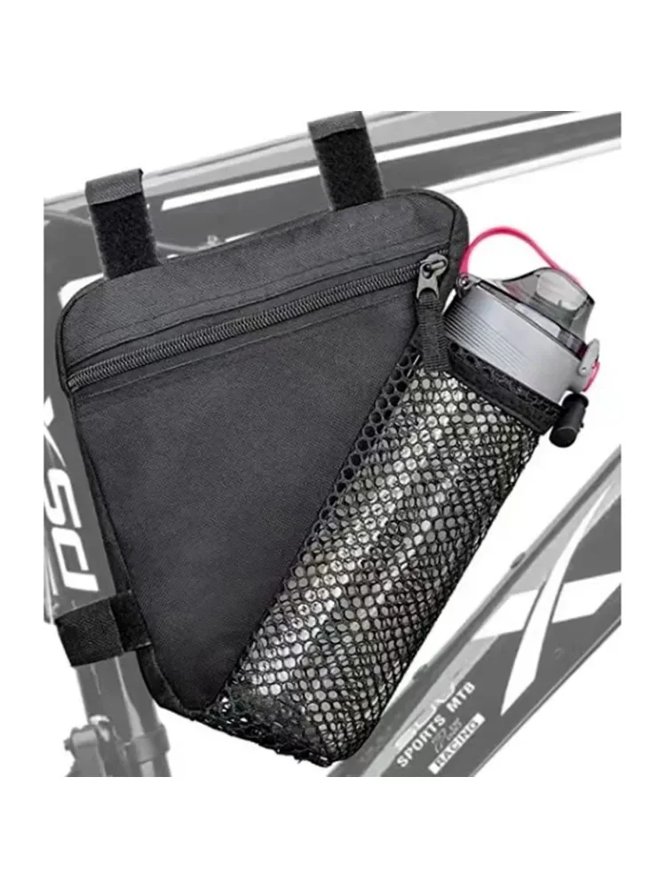 AliExpress Hike Camping Outdoor Cycling Mountain Bike Crossbeam Triangle Bag Strap with Water Cups Zipper Accessories