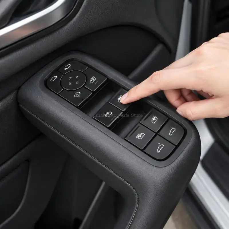 12 V Vehicle Window Switches Assembly, Part Number 971959858C, with Window-Marked Buttons and Integrated Side Clips for