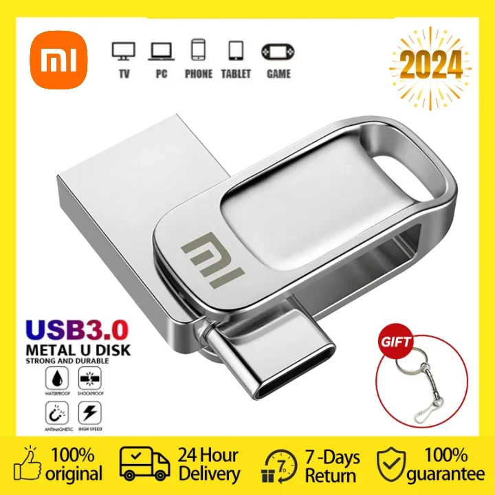 Xiaomi USB 3.2 Type-C Flash Drive 2TB 1TB U Disk Interface High Speed Pendrive for Mobile Phone Computer 128 Portable USB Memory