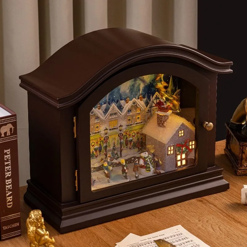 Mr. Christmas premium rotating wooden retro music box music box for girls to give friends birthday gifts