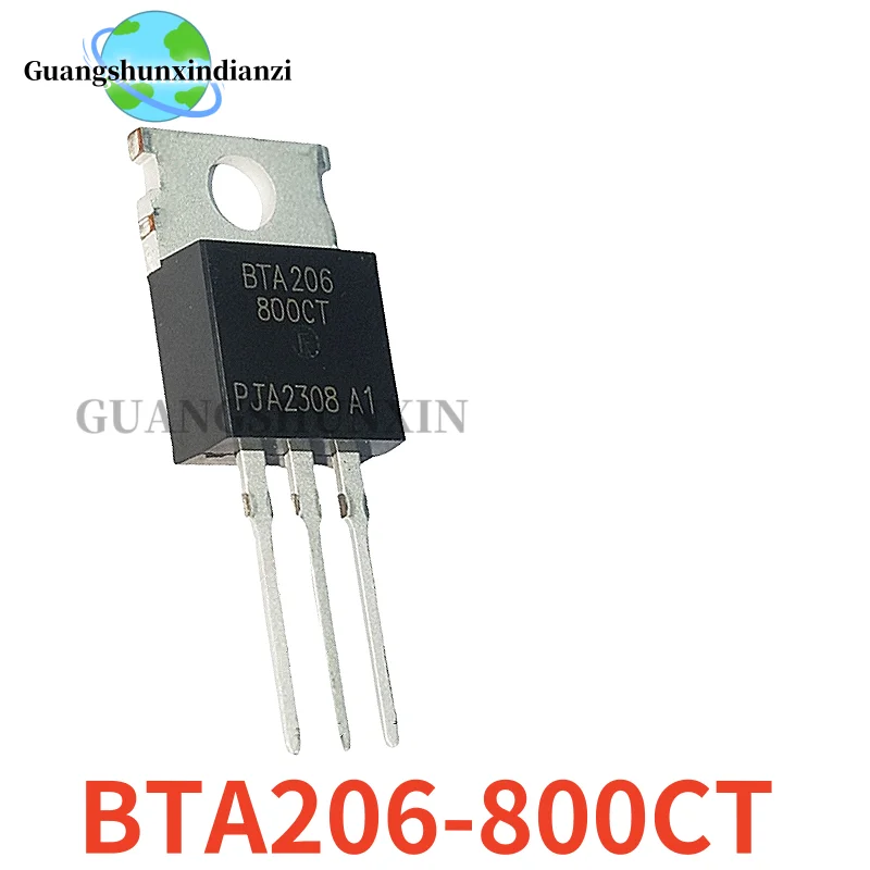 10 قطعة جديد BTA208-600B BTA208-600D BTA208-600E BTA208-800B BTA208-800E BTA206-800CT BTA206-800ET TO-220 BTA208 BTA206 في المخزون