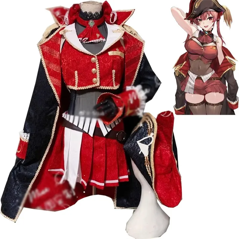 Custom Made Vtuber Houshou Marine Cosplay Costume Uniform Halloween Suits Women Anime Outfits Dress Big Size Tailor Customized